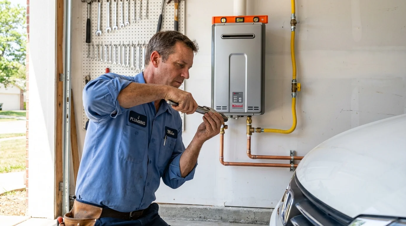 Tankless water heater installation by a Johns Plumbing LLC plumber in Fairplay